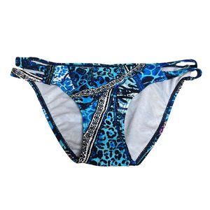 Island Love Women Juniors Bikini Bottom Size 1-3 Hipster Double Side Strap Lined